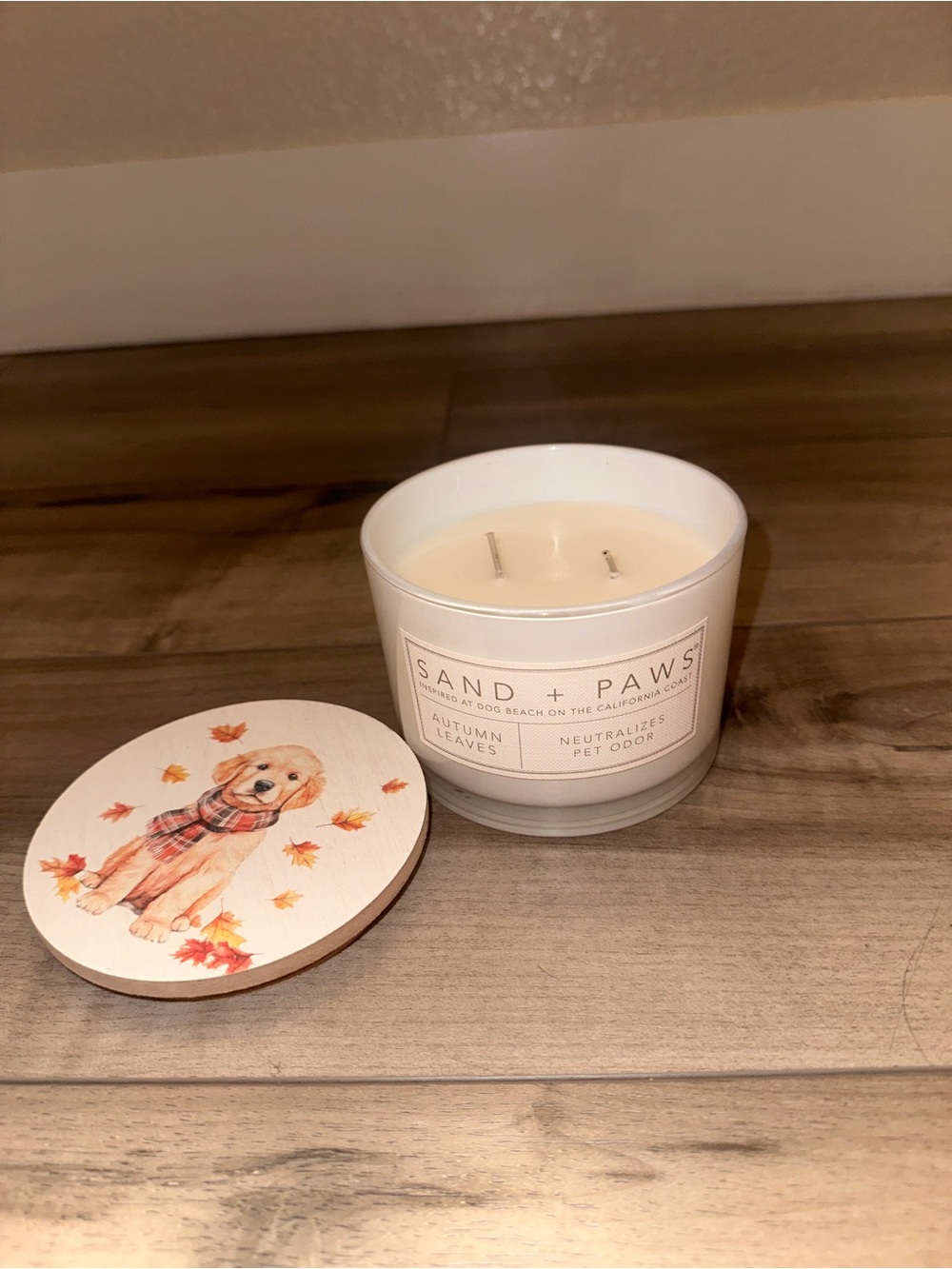 Autumn Leaves Scented Candle - White 🍁 🍂